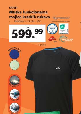 CRIVIT Muška funkcionalna majica kratkih rukava