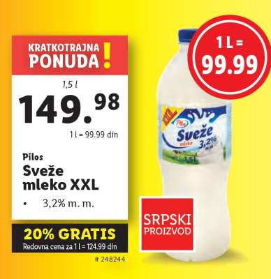 Pilos Sveže mleko XXL