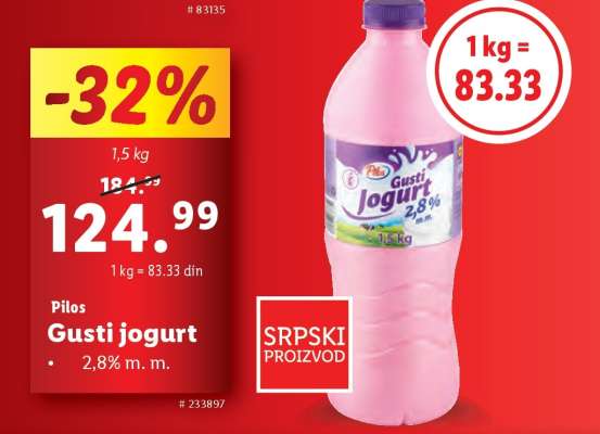 Pilos Gusti jogurt