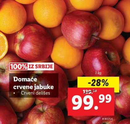 Domaće crvene jabuke