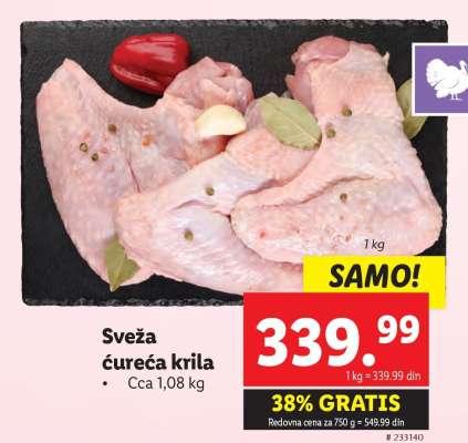 Sveža ćureća krila
