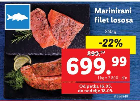 Marinirani filet lososa