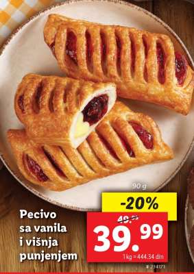 Pecivo sa vanila i višnja punjenjem