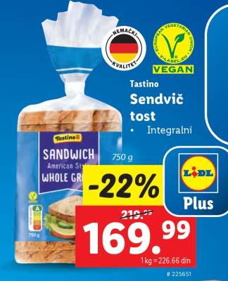 Tastino Sendvič tost