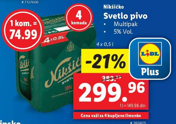 Nikšićko Svetlo pivo