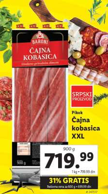 Pikok Čajna kobasica XXL