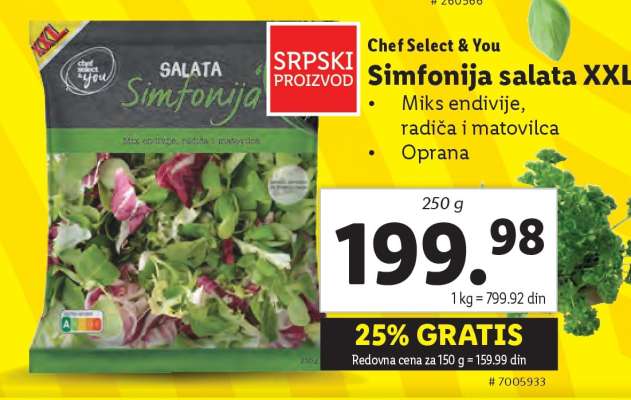 Simfonija salata XXL