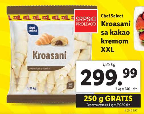 Chef Select Kroasani sa kakao kremom XXL