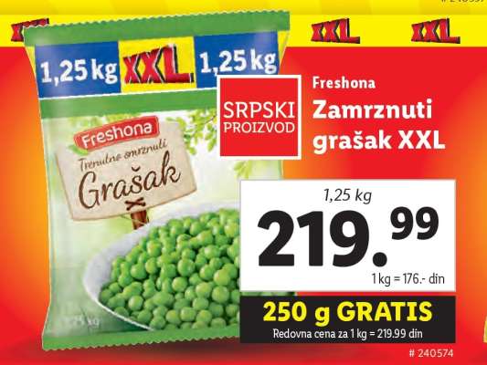Freshona Zamrznuti grašak XXL