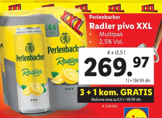 Perlenbacher Radler pivo XXL