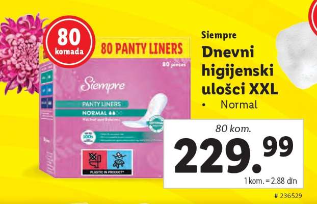 Siempre Dnevni higijenski ulošci XXL