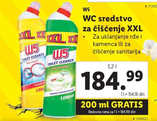 W5 WC sredstvo za čišćenje XXL