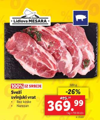 Sveži svinjski vrat