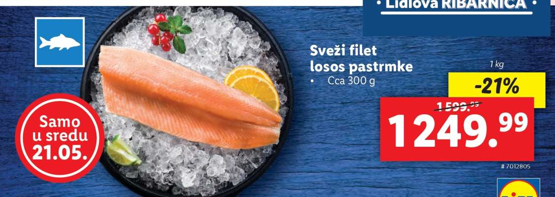 Sveži filet losos pastrmke