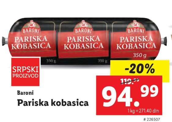 Baroni Pariska kobasica
