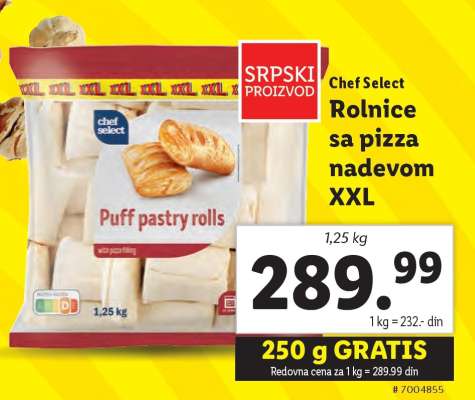 Chef Select Rolnice sa pizza nadevom XXL