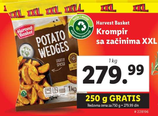Harvest Basket Krompir sa začinima XXL