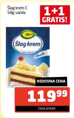 Šlag krem C 58g vanila