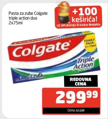 Pasta za zube Colgate triple action duo 2x75ml