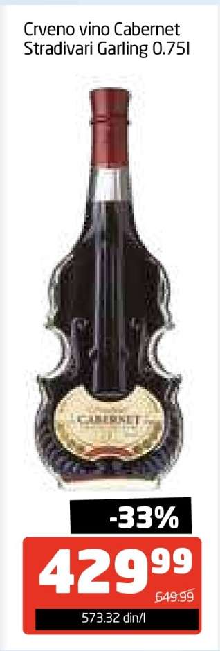 Crveno vino Cabernet Stradivari Garling 0.75l