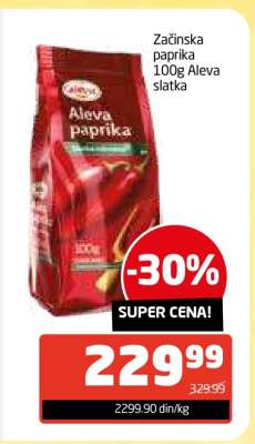 Začinska paprika 100g Aleva slatka