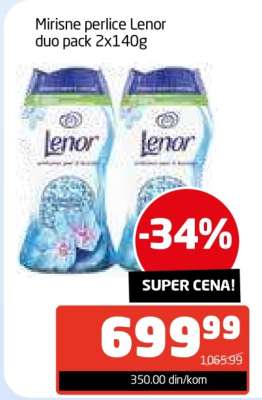 Mirisne perlice Lenor duo pack 2x140g