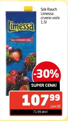 Sok Rauch Limessa crveno voće 1.5l