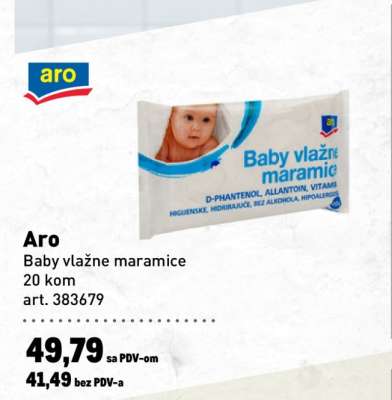Aro Baby vlažne maramice