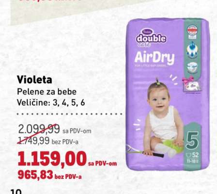 Violeta Pelene za bebe