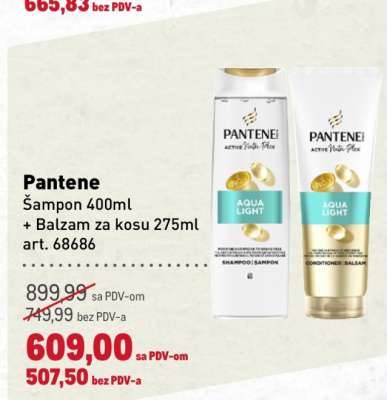 Pantene Šampon 400ml + Balzam za kosu 275ml