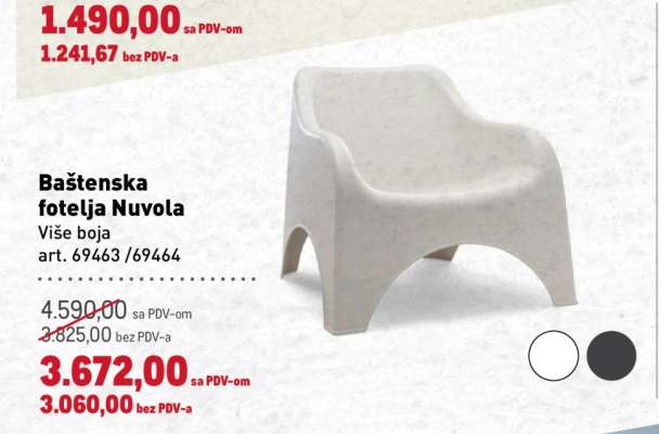 Baštenska fotelja Nuvola