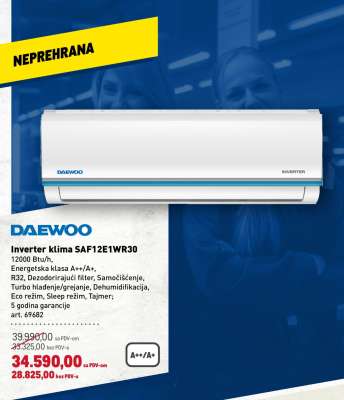 Inverter klima SAF12E1WR30