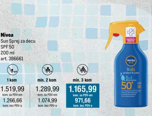 Nivea Sun Sprej za decu SPF 50