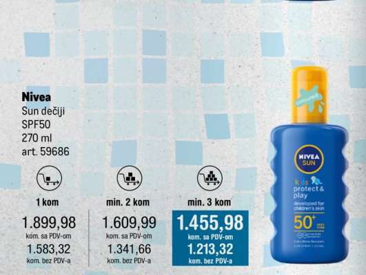 Nivea Sun dečji SPF50 270 ml