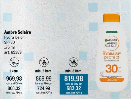 Ambre Solaire Hydra lotion SPF30
