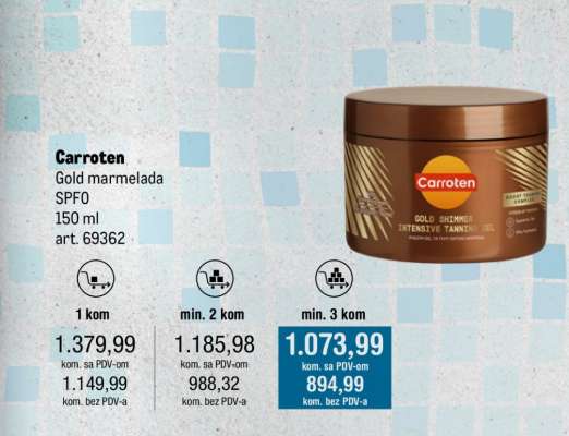 Carroten Gold marmelada SPF0