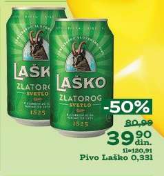 Pivo Laško 0,33l
