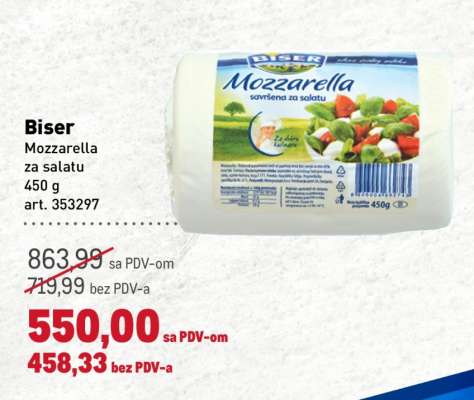 Biser Mozzarella za salatu