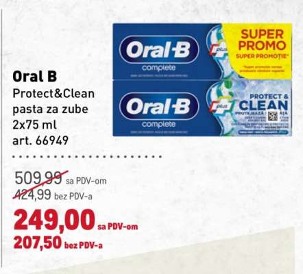 Oral B Protect&Clean pasta za zube 2x75 ml