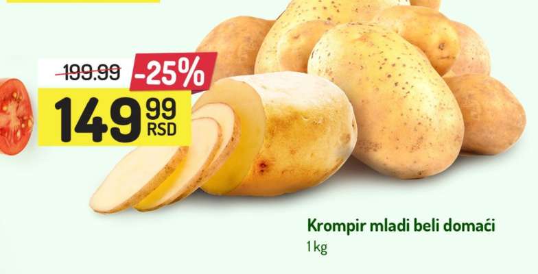 Krompir mladi beli domaći