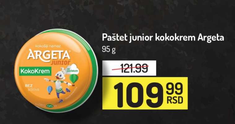 Paštet junior kokokrem Argeta