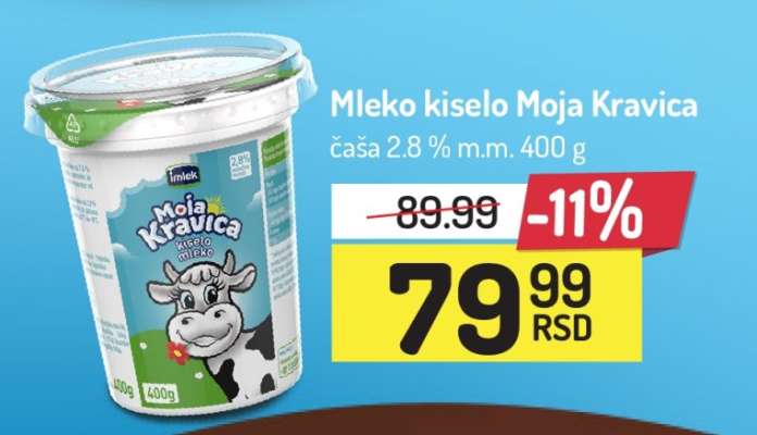Mleko kiselo Moja Kravica