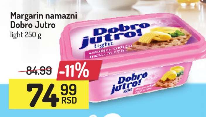 Margarín namazni Dobro Jutro light 250 g