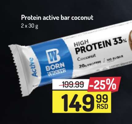 Protein active bar coconut