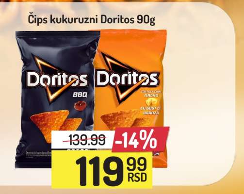 Čips kukuruzni Doritos 90g