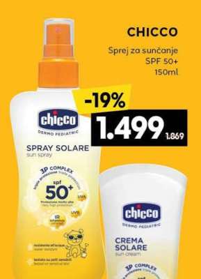 CHICCO Sprej za sunčanje SPF 50+ 150ml