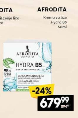 AFRODITA Krema za lice Hydra B5 50ml