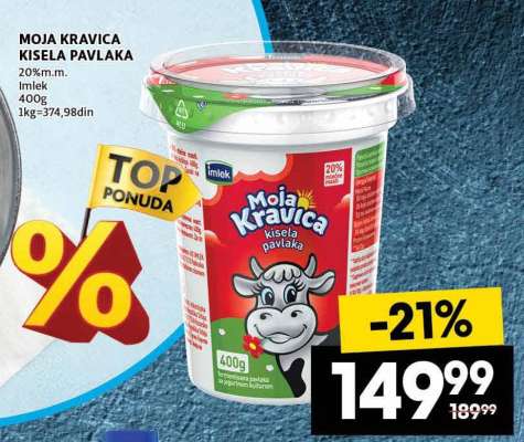 MOJA KRAVICA KISELA PAVLAKA