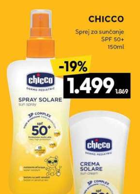 CHICCO Sprej za sunčanje SPF 50+ 150ml