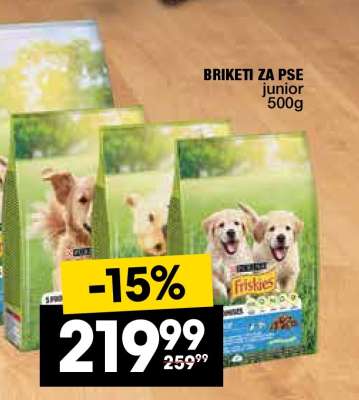 BRIKETI ZA PSE junior 500g